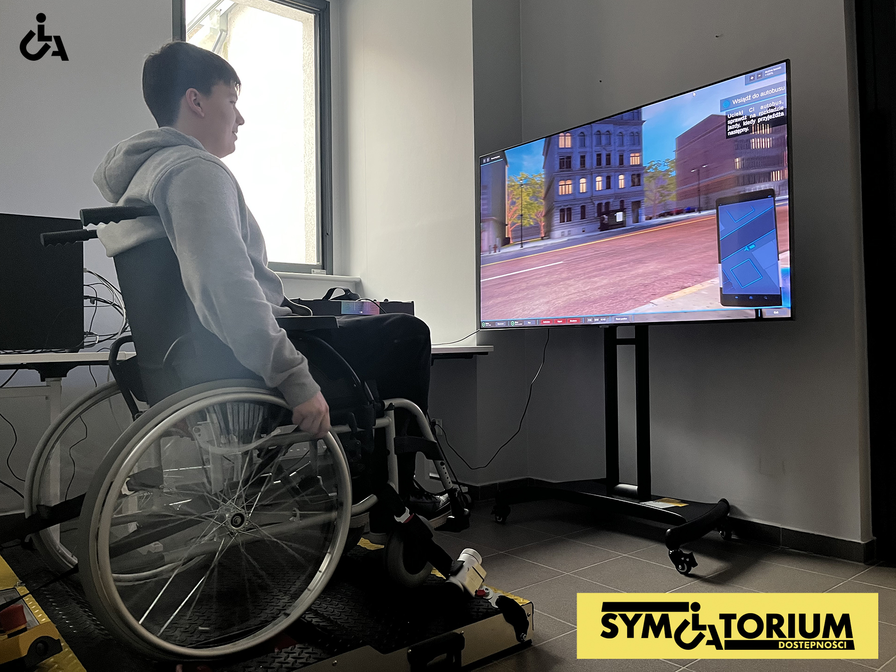 Symulator osoby niepełnosprawnej na wózku